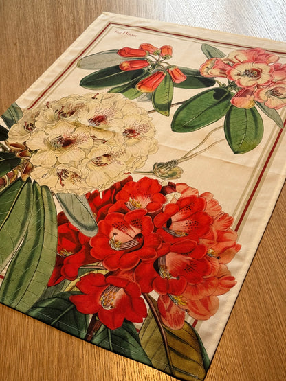 Canovaccio Panama di Cotone Stampa Digitale Cucina TagHouse 55 x 80 cm Rododendri/Rosso