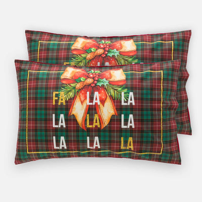 Coppia di Federe Madapolam Natalizie Letto Riviera 50 x 80 cm Tartan Tale