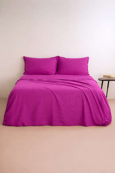 Parure Lenzuola No-Stiro NIRANO Letto Moreali Tessile Casa Matrimoniale Orchidea