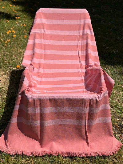 Telo Mare Spugna e Cotone Righe Color Bagno Moreali Tessile Casa 100 x 180 Fard