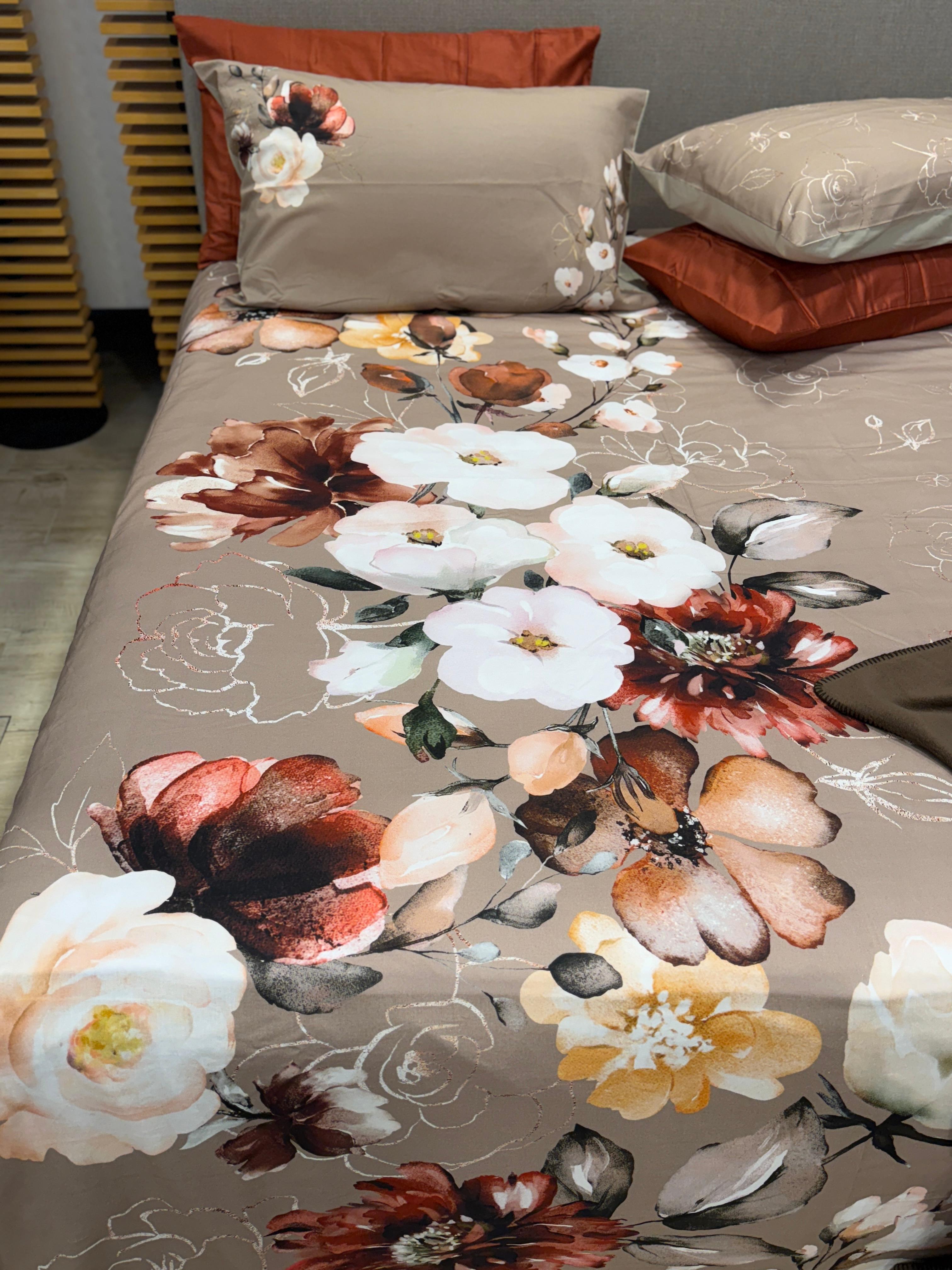 Completo Lenzuola Copriletto Flower Power 2534 Letto Cogal