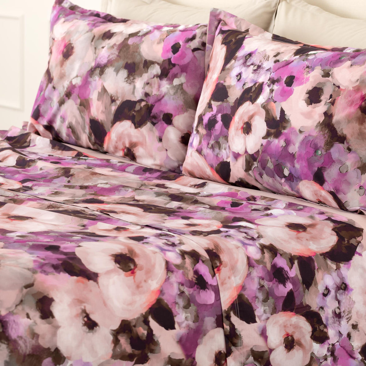 Completo Lenzuola Copriletto Percalle Stampa Digitale EIRA Letto Riviera