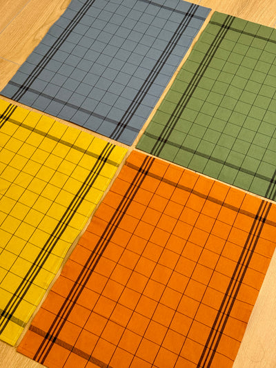 Set Canovacci Tela+Spugna QUADRI Cucina Moreali Tessile Casa