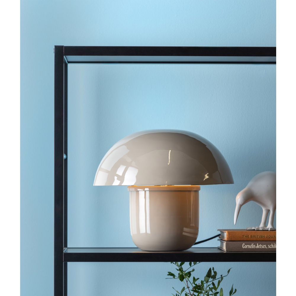 POPUP - Lampada Table Lamp FAT MUSHROOM Accessorio Present Time 25cm Warm Grey