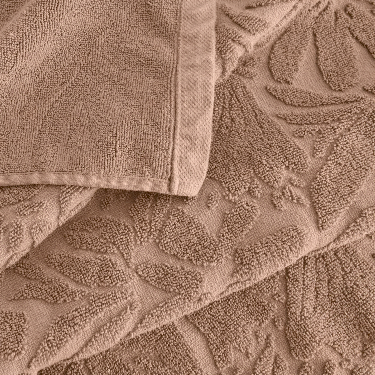 Set Asciugamani Jacquard Tinto Capo FLOWERS Bagno Moreali Tessile Casa
