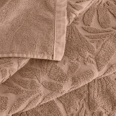 Set Asciugamani Jacquard Tinto Capo FLOWERS Bagno Moreali Tessile Casa