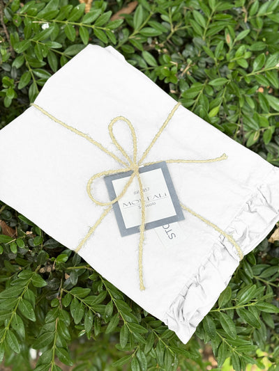 Coppia Federe Cotone No-Stiro FRAPPINA Letto Moreali Tessile Casa 50 x 80 cm Bianco