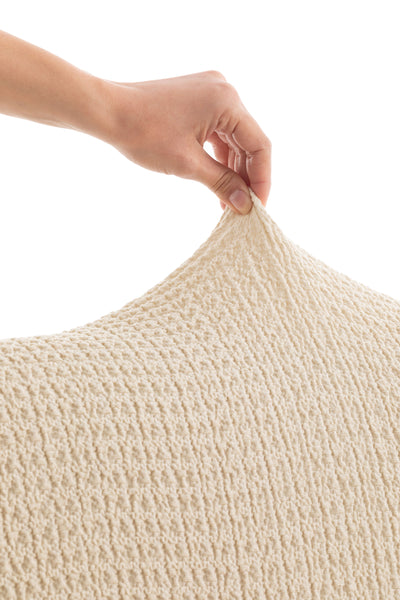 Copridivano Angolare Super-Elastico Soggiorno Belmarti Angolare Piccolo 320-480 cm Panna