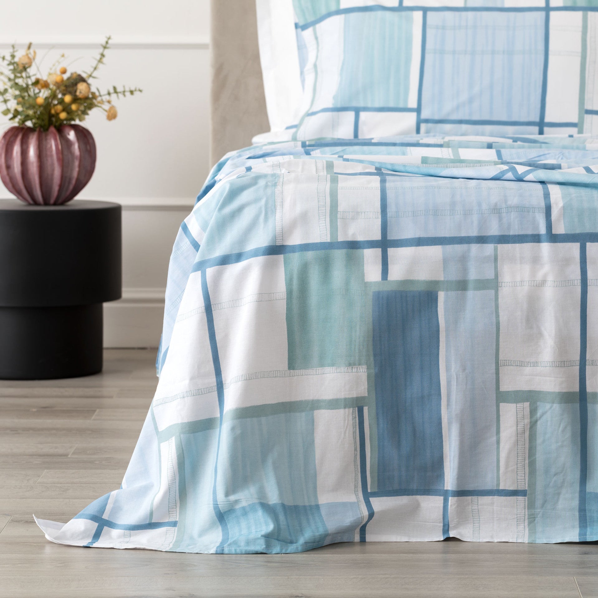 Completo Lenzuola Cotone Stampato JURI Letto Riviera