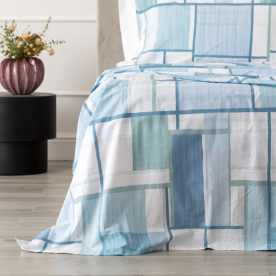 Completo Lenzuola Cotone Stampato JURI Letto Riviera