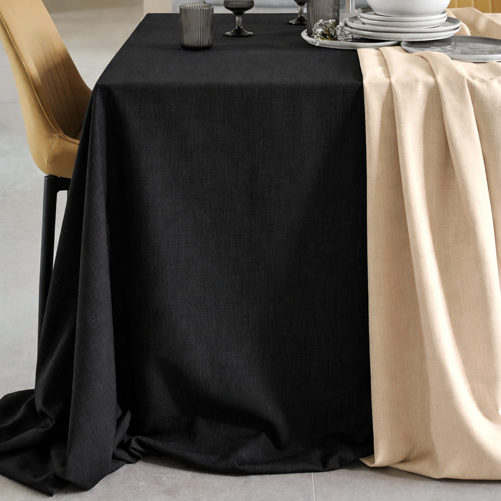 Tovaglia Antimacchia Morbida NO-STRESS Cucina Moreali Tessile Casa 6 Posti 155x180 Nero