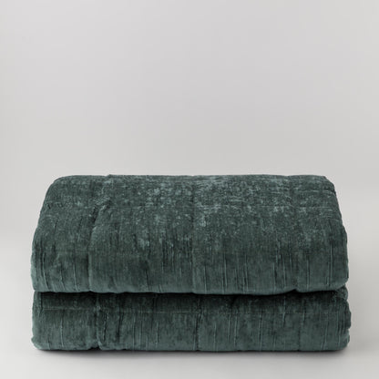 Trapunta Ciniglia Fiammata Lorey Letto Riviera Matrimoniale 260 x 270 Verde Bosco