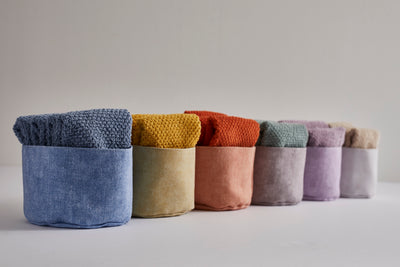 Set 4 Lavette + Cestino PEPE Bagno Maison Sucrée