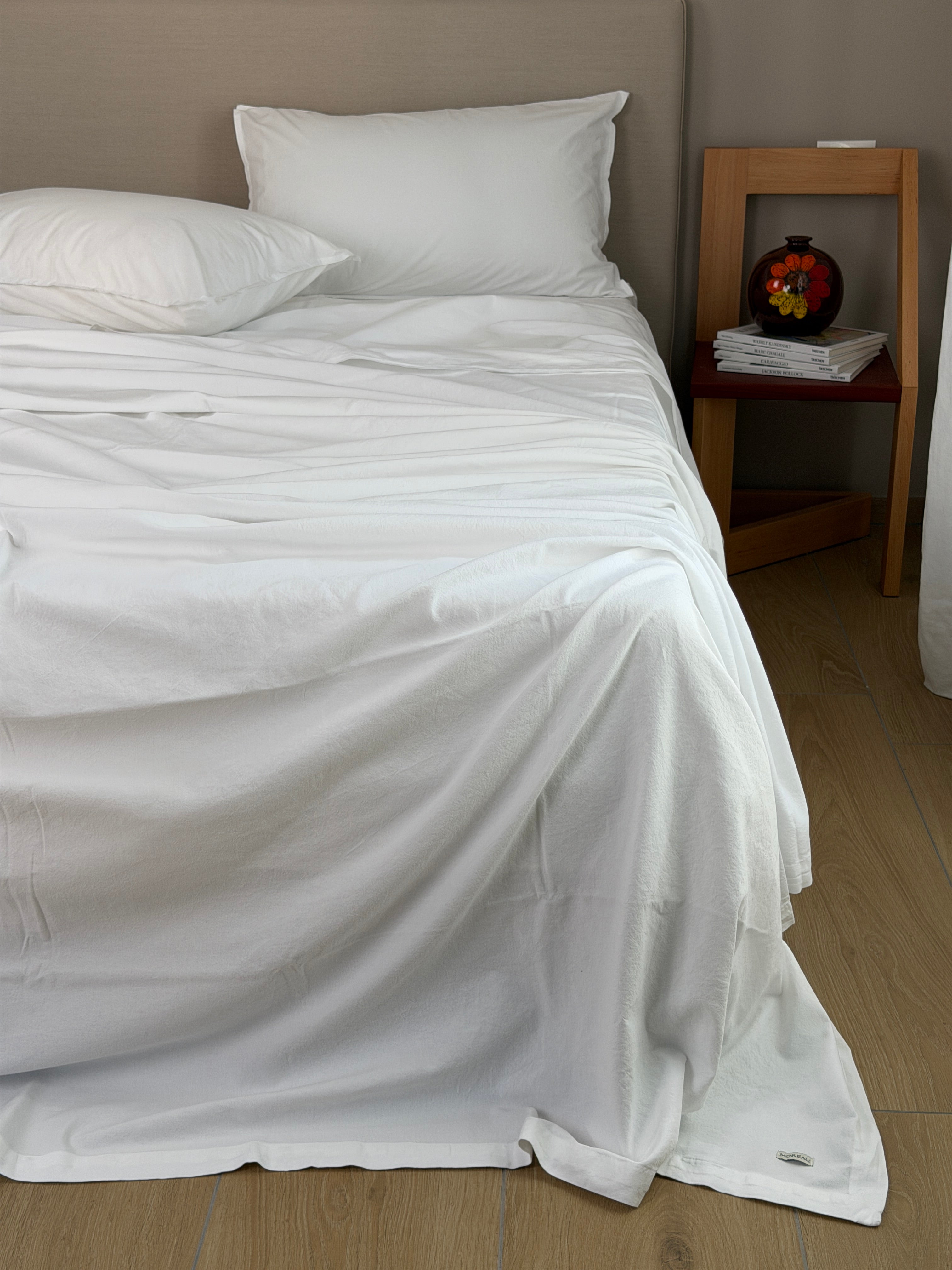 Copriletto No-Stiro ESSENZIALE Letto Moreali Tessile Casa Matrimoniale 270 x 270 Bianco