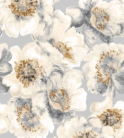 Parure Copripiumino Raso 300TC Stampa Digitale Hellebro Letto Reevèr Matrimoniale Sabbia