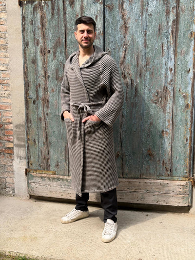 Accappatoio Garment Washed Unisex APE REGINA Bagno Moreali Tessile Casa S Antracite