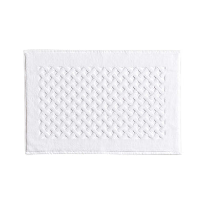 Tappeto Gommato in Spugna Intrecciata CAREZZA Bagno Moreali Tessile Casa 60 x 90 Bianco