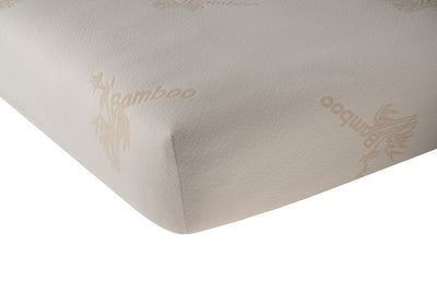 Coprimaterasso Ampia Vestibilità Fibra di Bamboo Materasso Moreali Tessile Casa Matrimoniale 180 x 200 Bianco