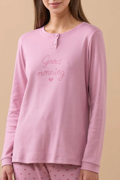 Pigiama Donna Caldo Cotone Good Morning Abbigliamento noidinotte