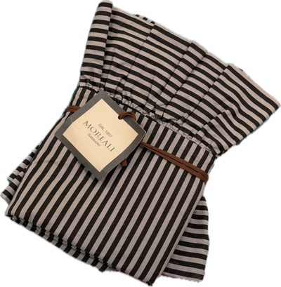 POPUP Coppia Federe Cotone No-Stiro Sovratinto FRAPPA Letto Moreali Tessile Casa 50 x 80 cm Righe Grigio