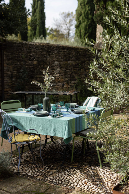 Tovaglia Cotone Riciclato Yuna Pavone Cucina Vivaraise