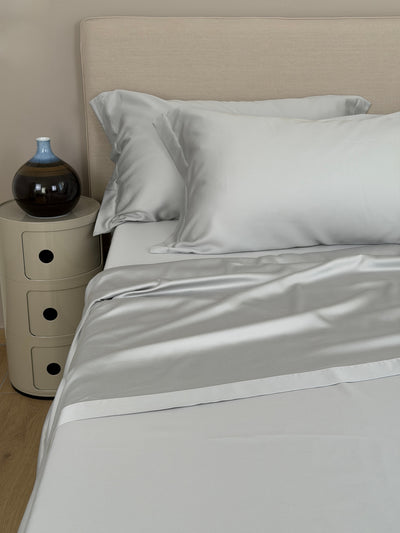 Completo Lenzuola Raso 300 Fili BAMBOO Letto Moreali Tessile Casa