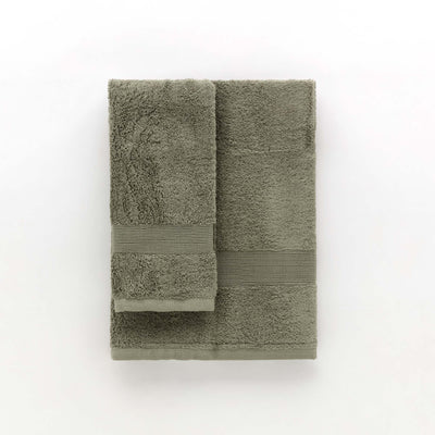 Set Asciugamani BORDURA Bagno Moreali Tessile Casa 60 x 110 / 40 x 60 Verde