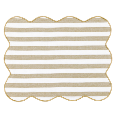 Set 2 Tovagliette EASY STRIPES Cucina Fazzini 35 x 45 Beige