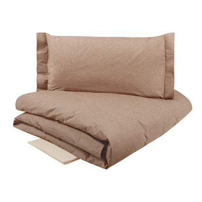 Parure Copripiumino Percalle OP Borbonese Letto Borbonese Matrimoniale Nocciola