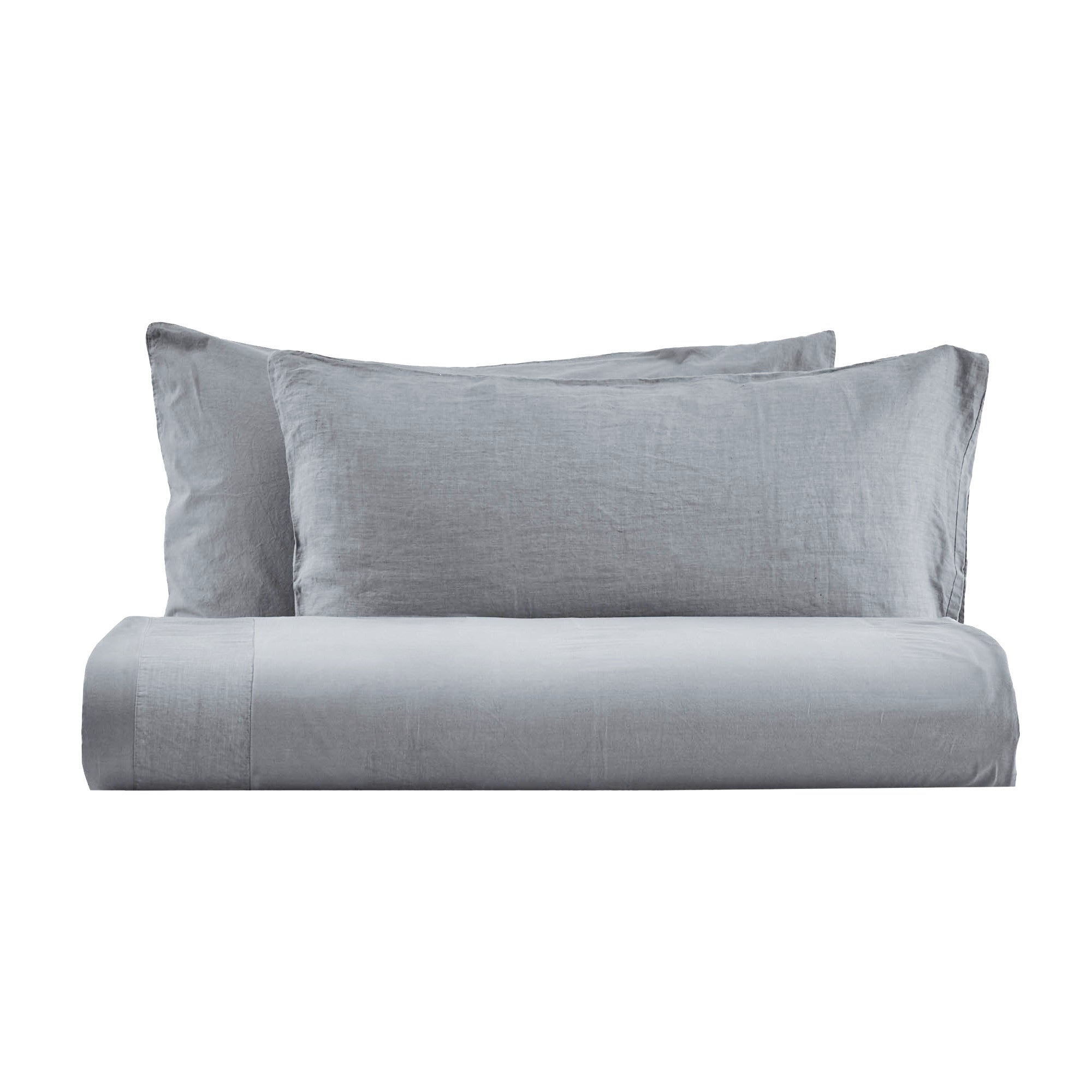 Parure Lenzuola No-Stiro NIRANO LAB Letto Moreali Tessile Casa Matrimoniale Grigio