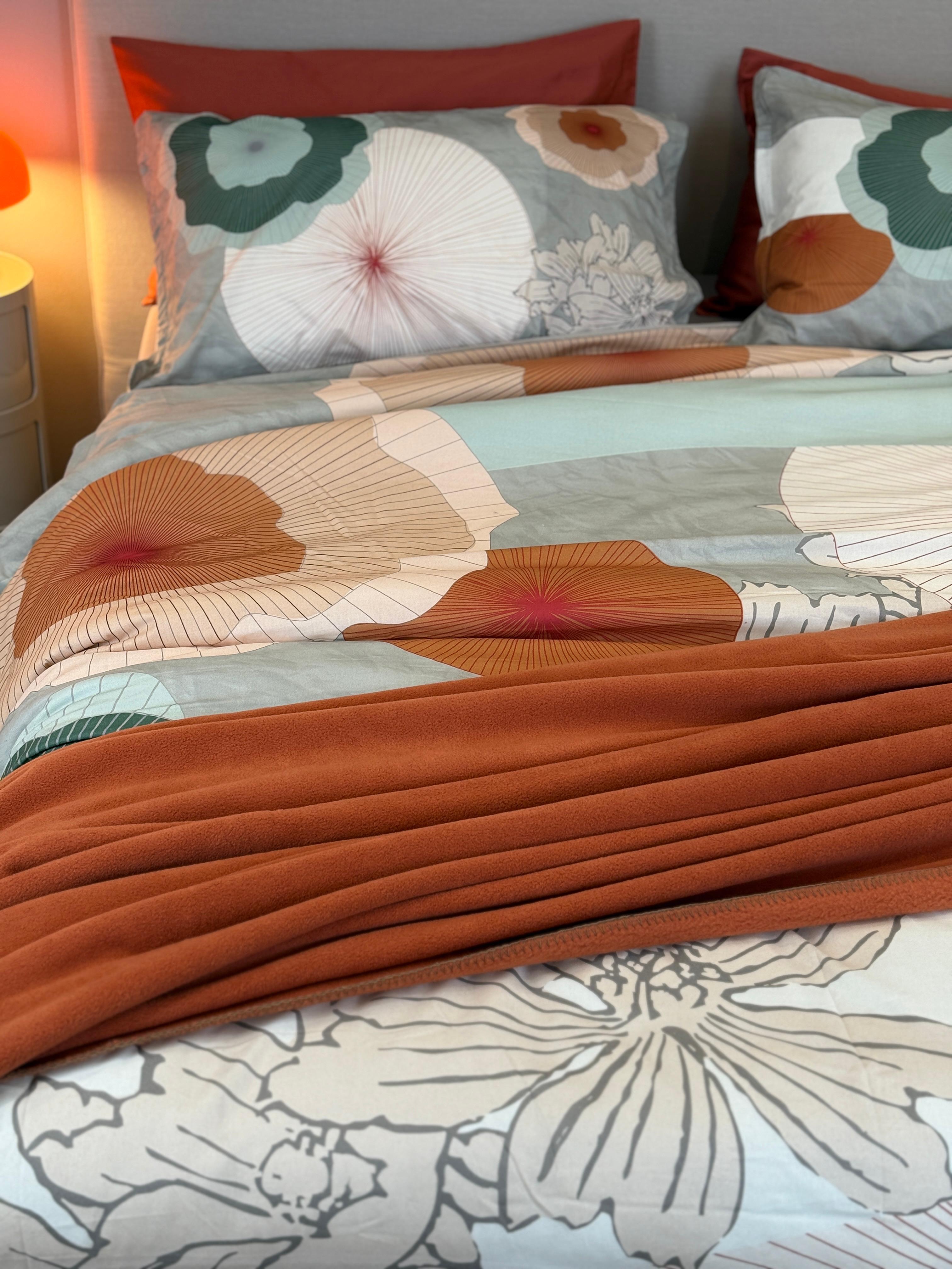 Completo Lenzuola Copriletto Flower Power 2532 Letto Cogal