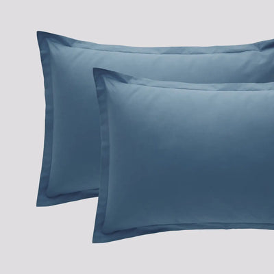 Coppia Federe Cotone MADAPOLAM Letto Riviera 50 x 80 Blu Denim
