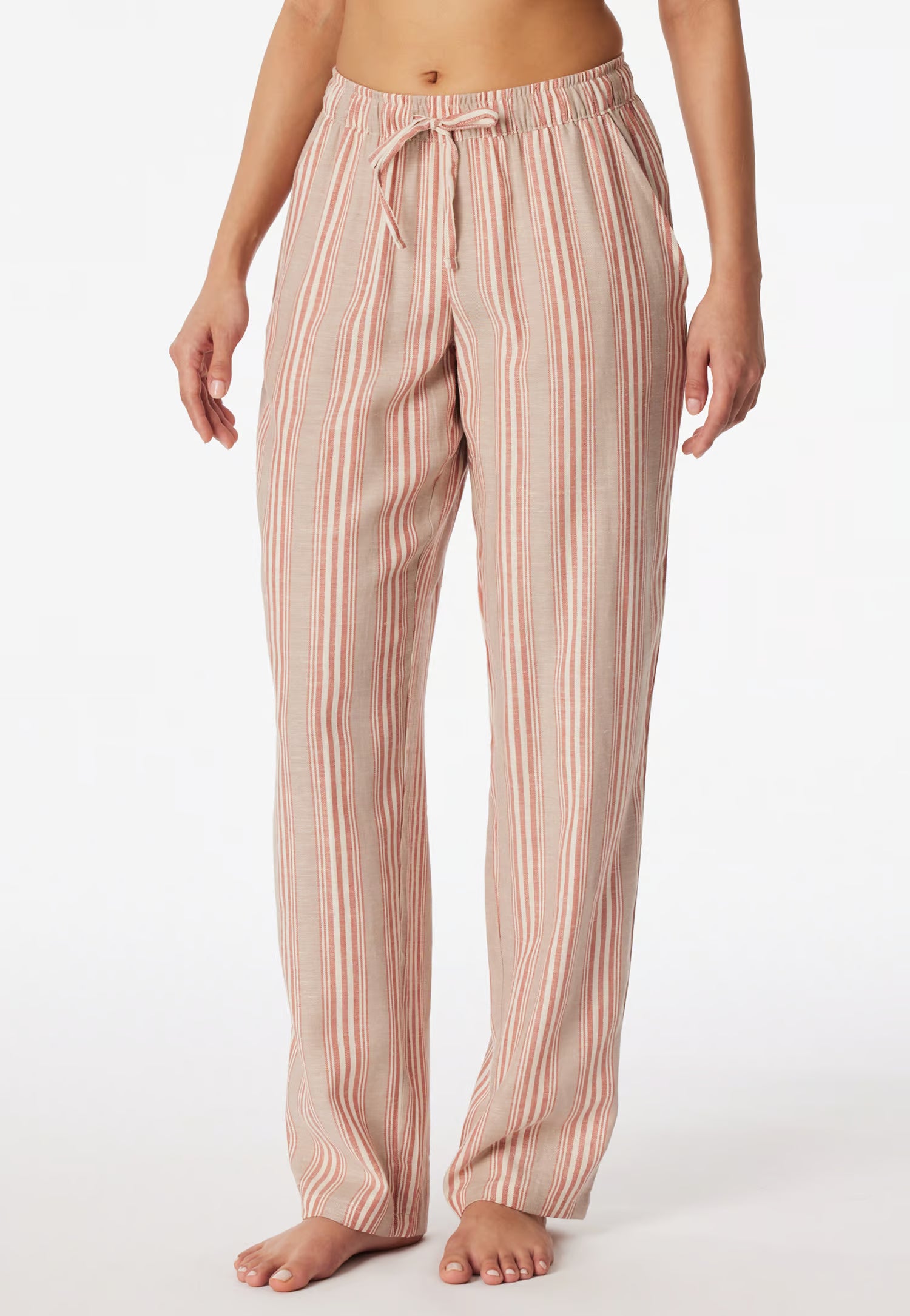 Pantaloni Stripes Misto Lino Abbigliamento Schiesser