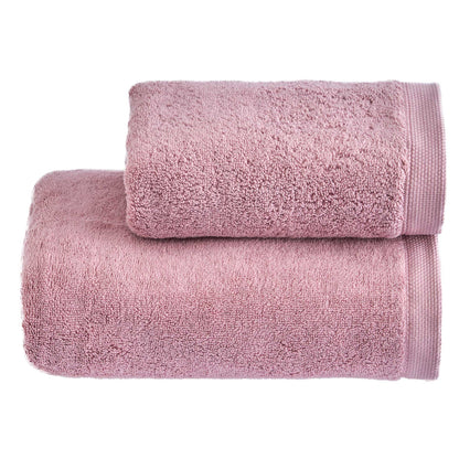 Set Asciugamani Super Soft ABBRACCIO Bagno Moreali Tessile Casa 60 x 100 / 40 x 60 Rosa Tenue