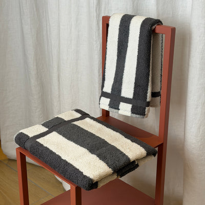 Set Asciugamani Cotone Americano Tinto Filo VANCOUVER Bagno Cogal 55 x 100 / 40 x 60 Grigio