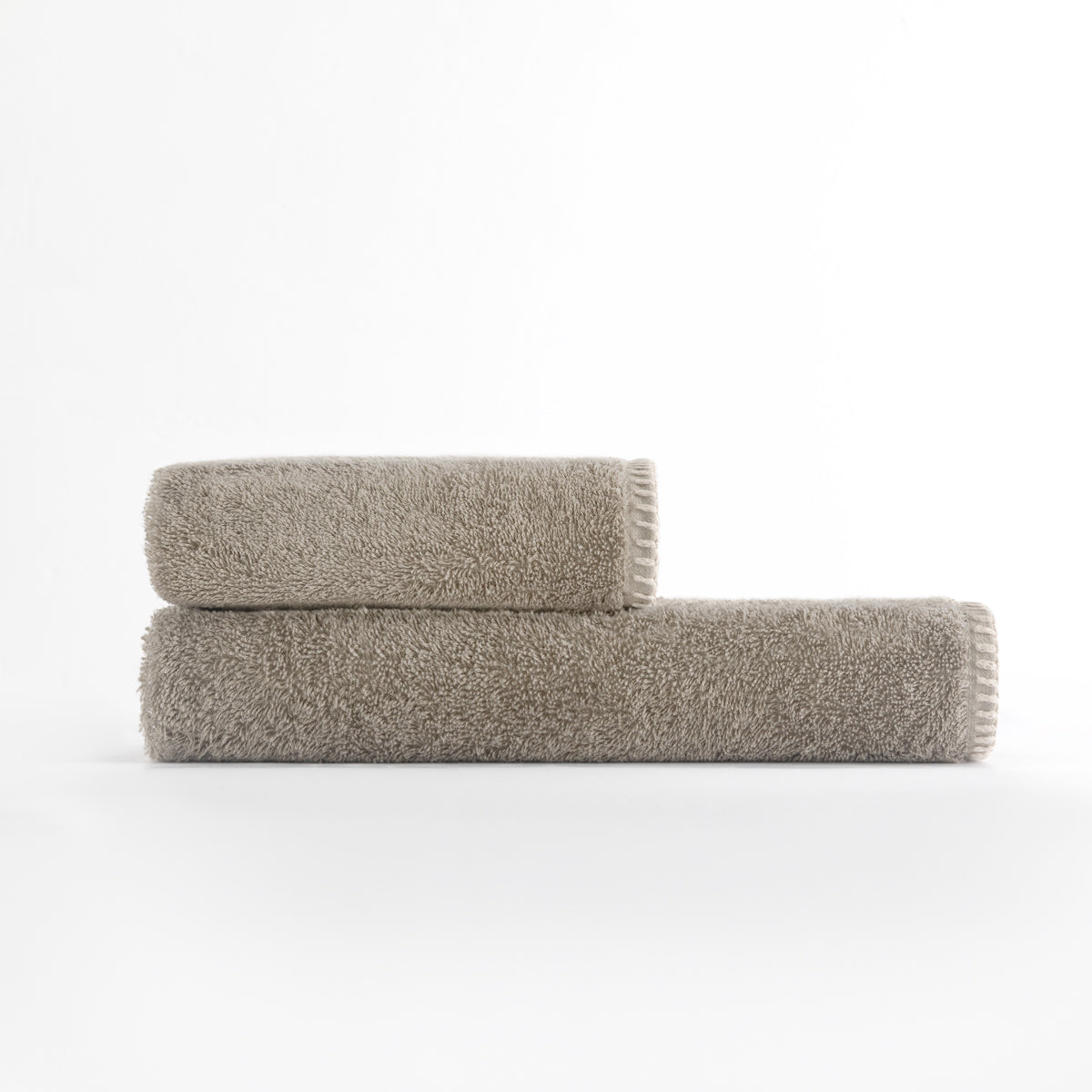 Set Asciugamani Ricamato SIVIGLIA Bagno Galizzi 60 x 100 / 40 x 60 Tortora