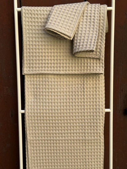 Set Asciugamani APONE Bagno Moreali Tessile Casa 60 x 110 / 40 x 60 Corda