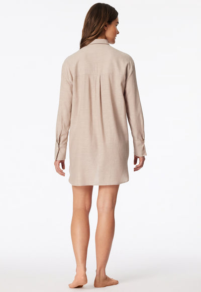 Camicione Lungo Aperto Misto Lino Abbigliamento Schiesser