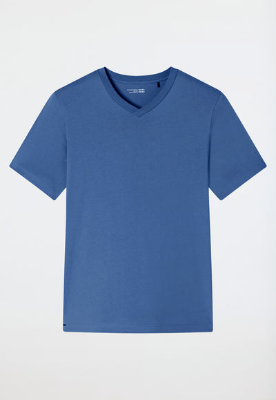 Maglietta Manica Corta Uomo Cotone Denim Abbigliamento Schiesser