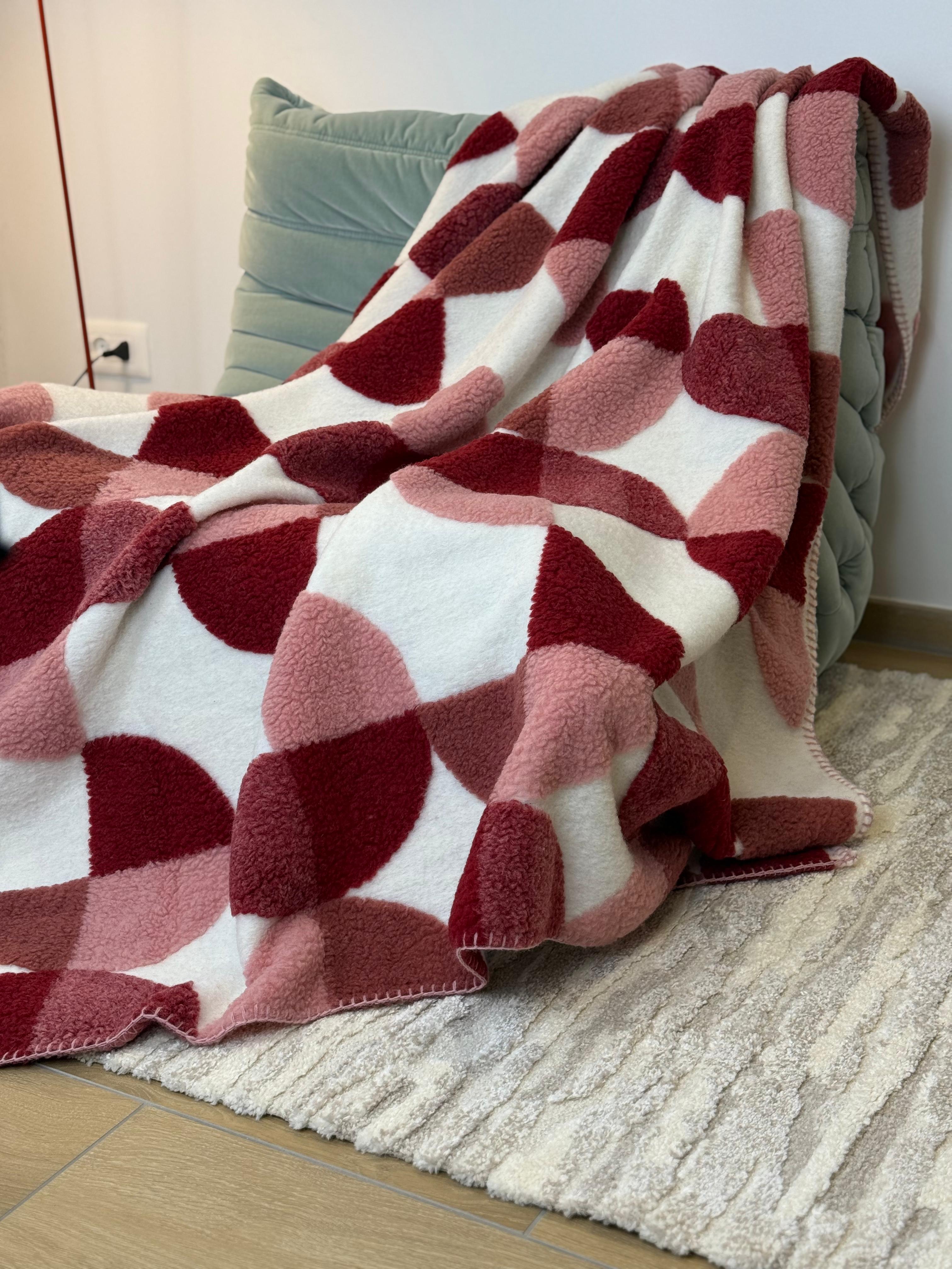 Plaid Lana Cotta Italiana POP ART CIRCLES Soggiorno Moreali Tessile Casa