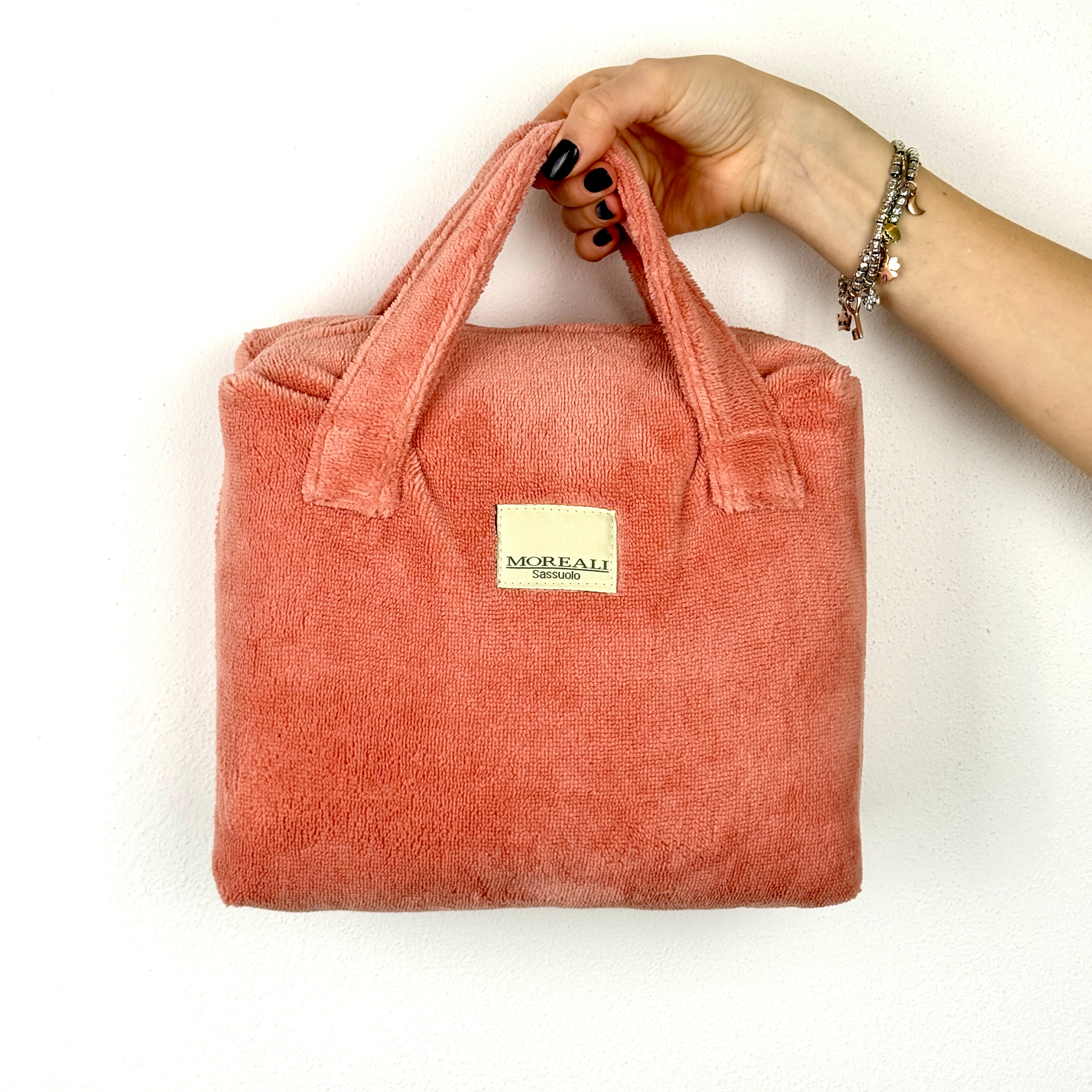 Telo Doccia + Bag BAMBOO Bagno Moreali Tessile Casa 100 x 180 Fard