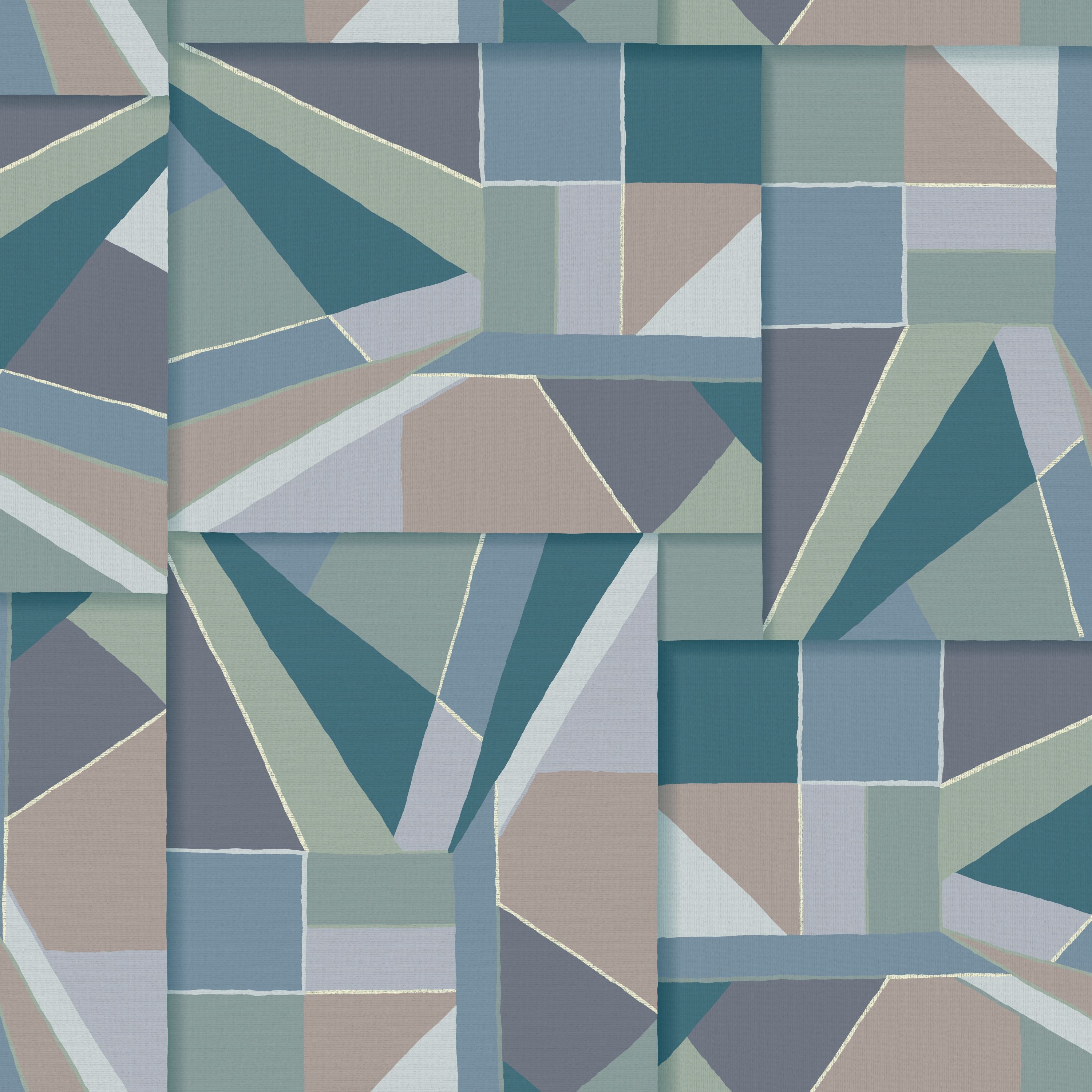 Parure Copripiumino Percalle Stampa Digitale Brody Letto Riviera Matrimoniale Verde Petrolio