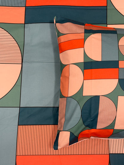 Parure Copripiumino Stampa Digitale PATTERN Letto Moreali Tessile Casa