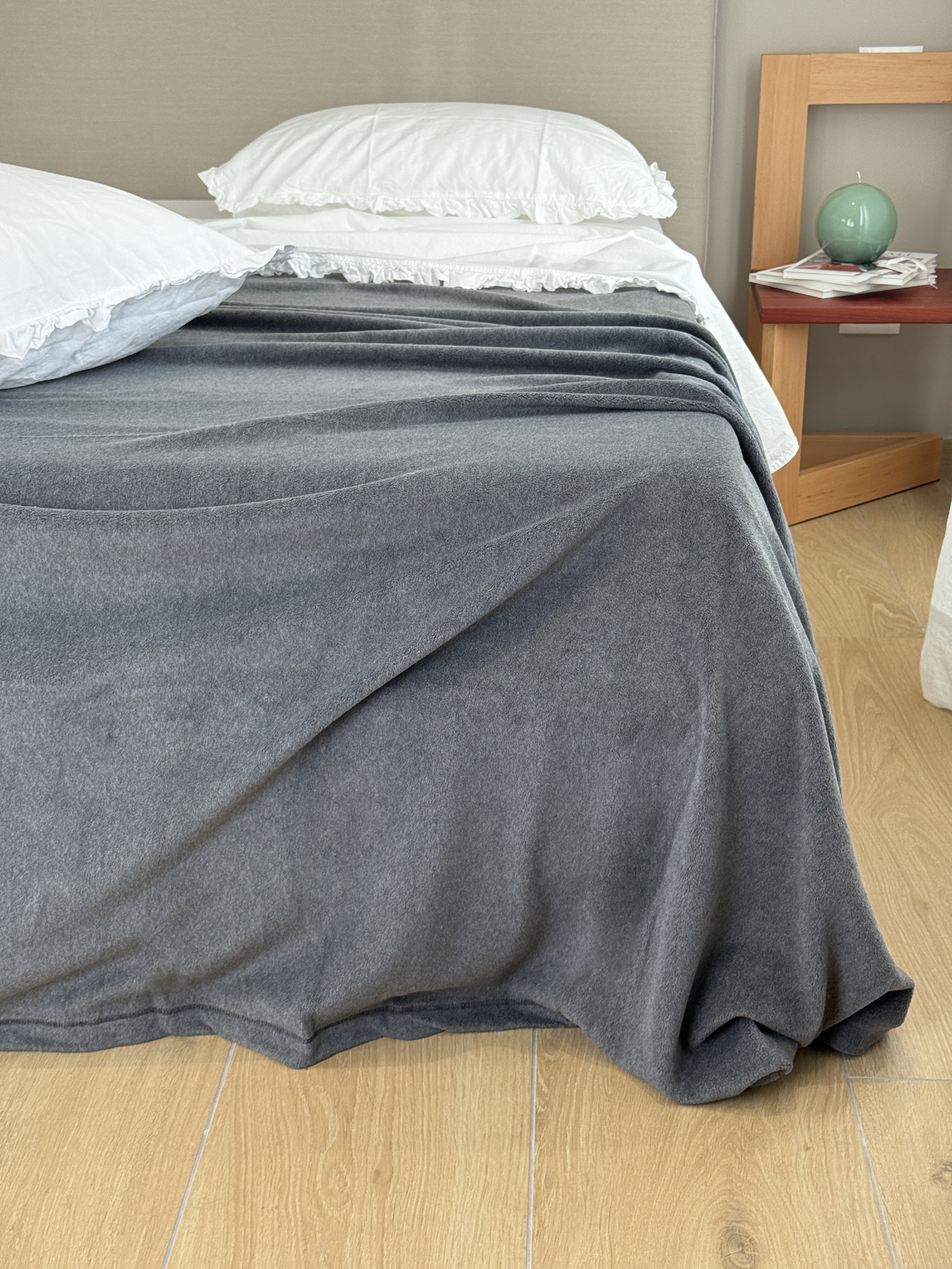 Coperta Pile Battuto ABBRACCIO Soggiorno Moreali Tessile Casa Plaid/Coperta 160 x 210 Antracite