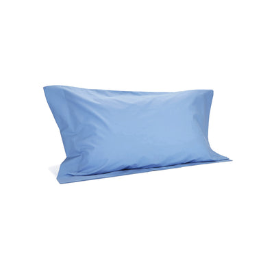 POPUP - Federa 4 Volants Percalle Cotone Made in Italy Materasso Moreali Tessile Casa 50 x 80 cm Azzurro Polvere