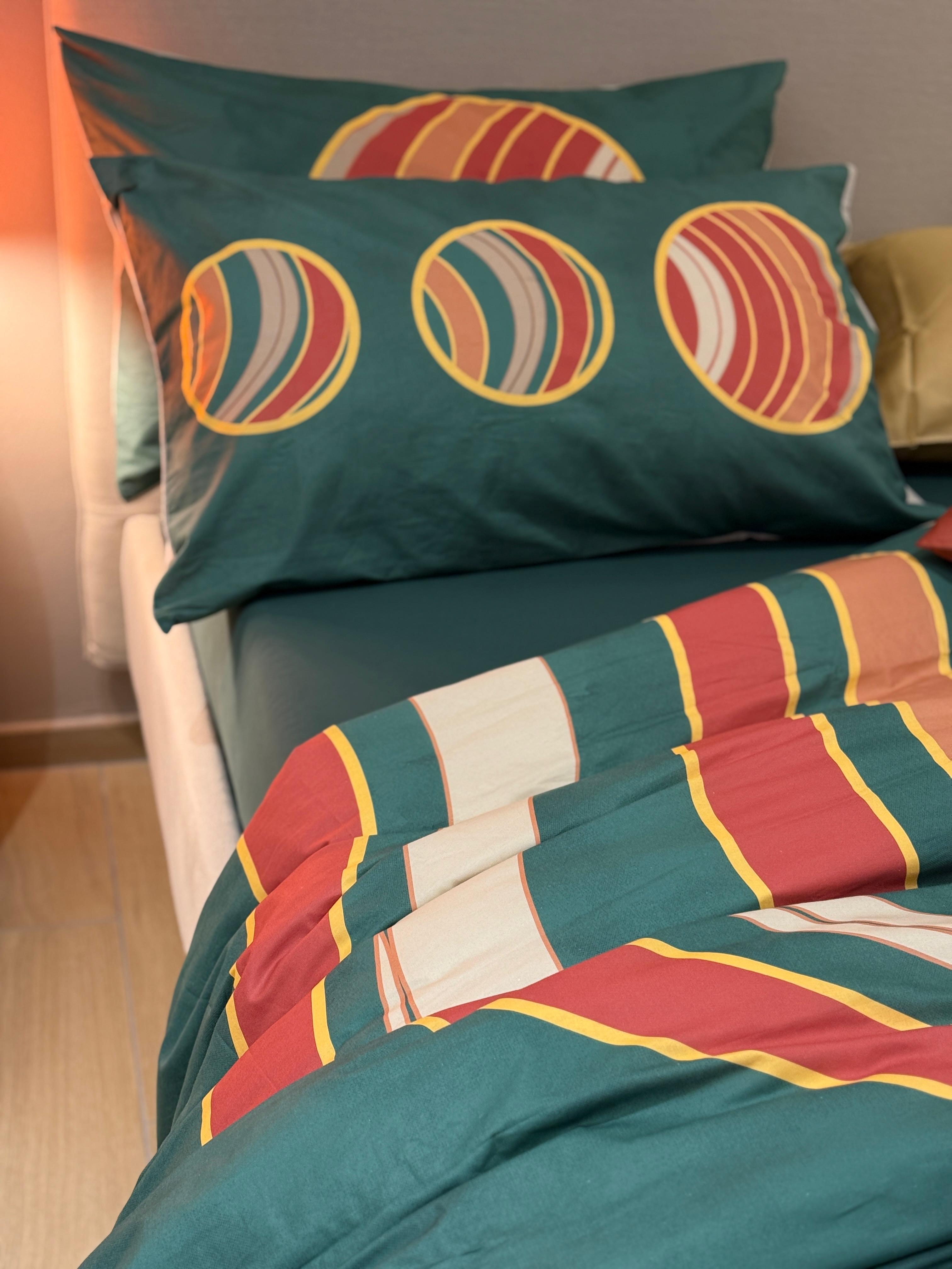 Parure Copripiumino Stampa Digitale ONDE Letto Moreali Tessile Casa