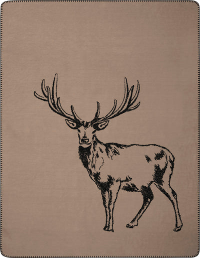 Plaid Reversibile in Caldo Cotone DEER Soggiorno Borbo