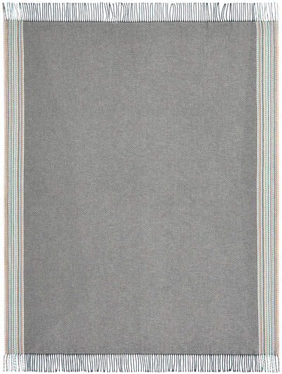 Plaid Sfrangiato Essence Grey Made in Italy Soggiorno Borbo