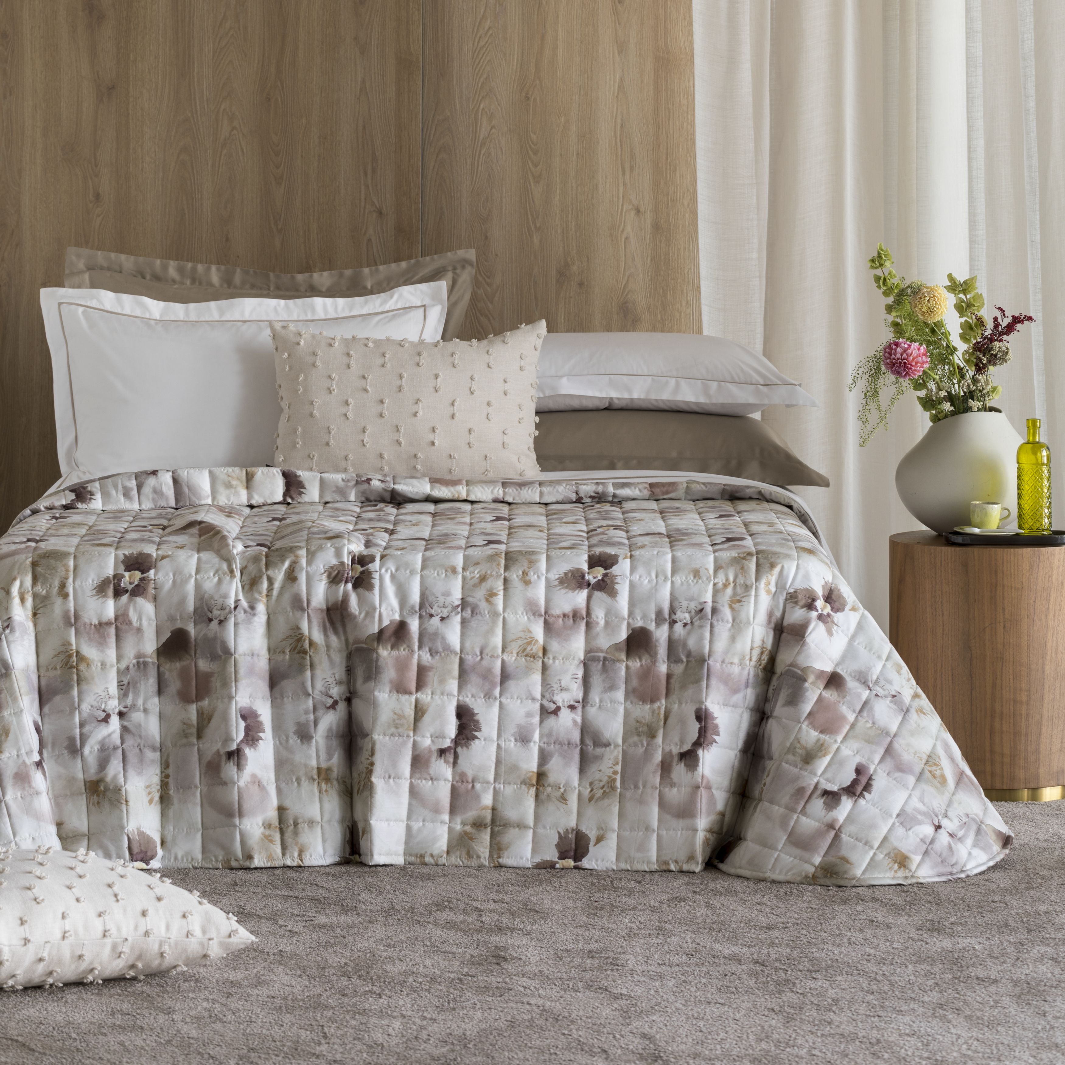 Trapuntino in Raso 300TC Stampa Digitale AMIRA Letto Reevèr Matrimoniale Duna