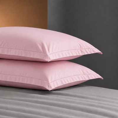 Coppia Federe Cotone Madapolam PAINT Letto Riviera 50 x 80 Rosa Antico